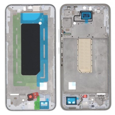 Lcd Frame Middle Chassis For Samsung Galaxy A34 5g Silver By - Maxbhi Com