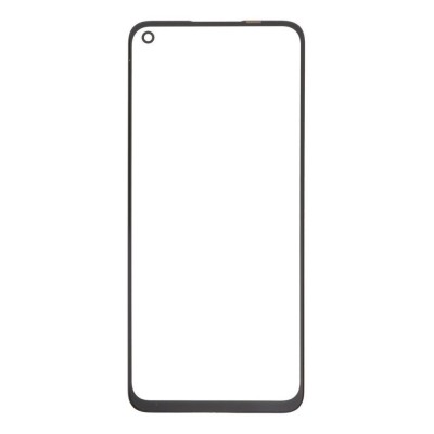 Replacement Front Glass For Oppo A76 Black By - Maxbhi Com