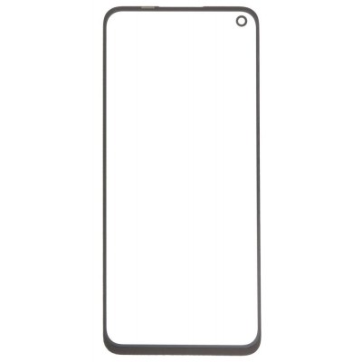Replacement Front Glass For Realme 9i Black By - Maxbhi Com