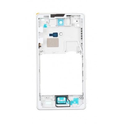 Lcd Frame Middle Chassis For Sony Xperia Zr White By - Maxbhi Com