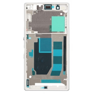 Lcd Frame Middle Chassis For Sony Xperia Z Lt36i White By - Maxbhi Com