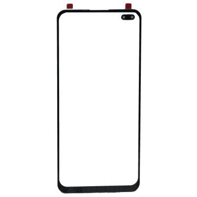 Replacement Front Glass For Oppo F17 Pro Black By - Maxbhi Com