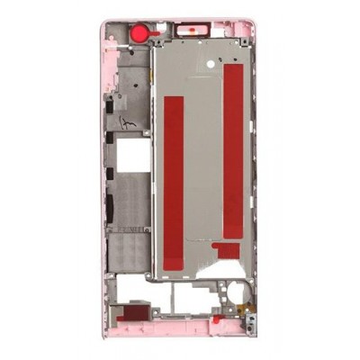 Lcd Frame Middle Chassis For Huawei Ascend P6 With Dual Sim Pink By - Maxbhi Com