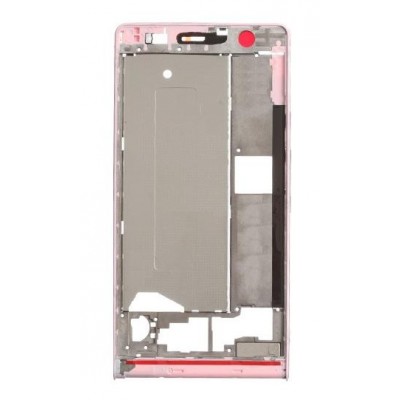 Lcd Frame Middle Chassis For Huawei Ascend P6 With Dual Sim Pink By - Maxbhi Com