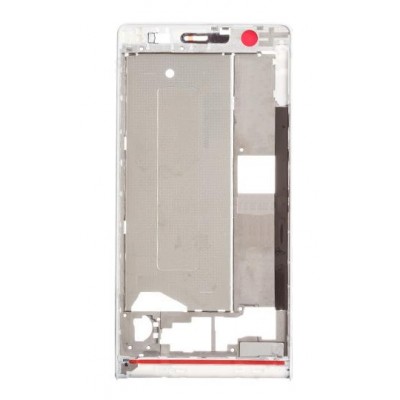 Lcd Frame Middle Chassis For Huawei Ascend P6 With Dual Sim White By - Maxbhi Com