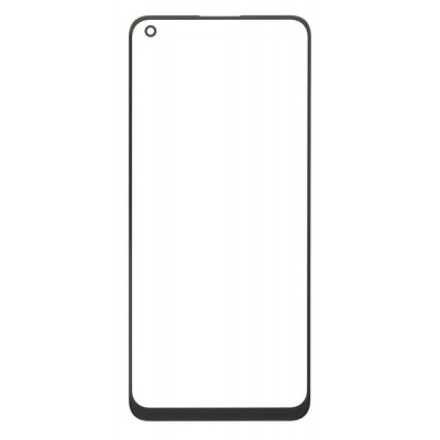 Replacement Front Glass For Realme 10 Black By - Maxbhi Com