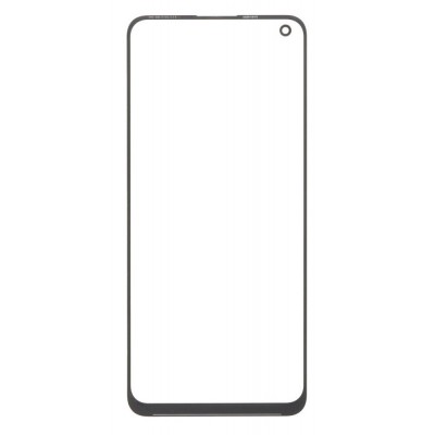 Replacement Front Glass For Realme 10 Black By - Maxbhi Com