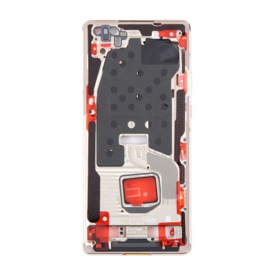 Lcd Frame Middle Chassis For Huawei Mate 40 Pro Yellow By - Maxbhi Com