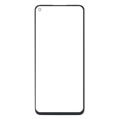 Replacement Front Glass For Realme Q3s Black By - Maxbhi Com