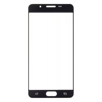 Replacement Front Glass For Samsung Galaxy A7 2016 Black By - Maxbhi Com