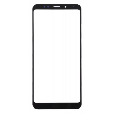 Replacement Front Glass For Xiaomi Redmi 5 Plus Black By - Maxbhi Com