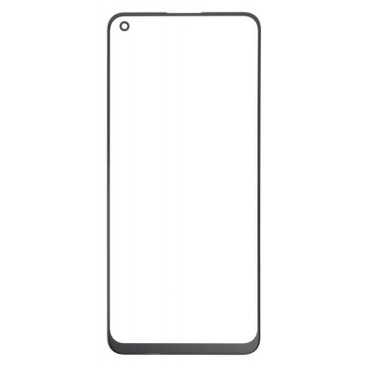 Replacement Front Glass For Oppo A74 Black By - Maxbhi Com