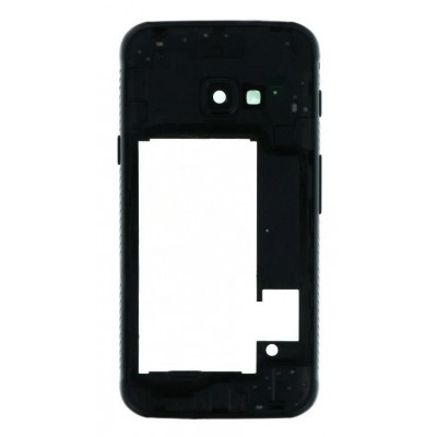 Lcd Frame Middle Chassis For Samsung Galaxy Xcover 4 Black By - Maxbhi Com