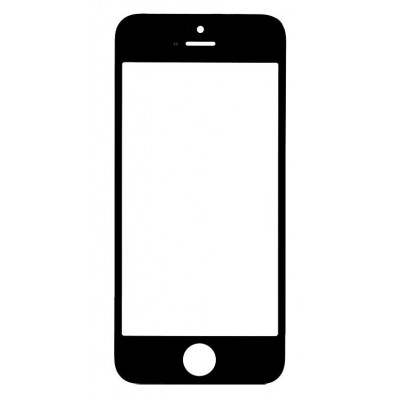 Replacement Front Glass For Apple Iphone 5 Black Slate By - Maxbhi Com