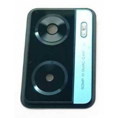 Camera Lens Glass with Frame for Oppo A77s Black