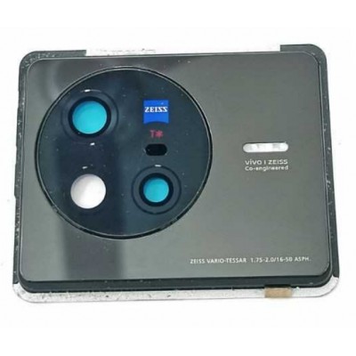 Camera Lens Glass with Frame for Vivo X80 5G Black