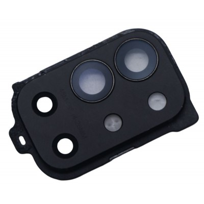 Camera Lens Glass With Frame For Oneplus 9r 5g Black By - Maxbhi Com