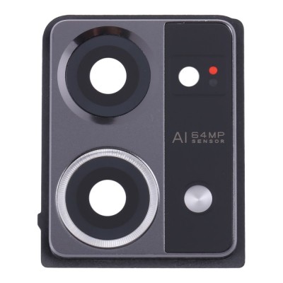 Camera Lens Glass With Frame For Oppo F21 Pro Black By - Maxbhi Com