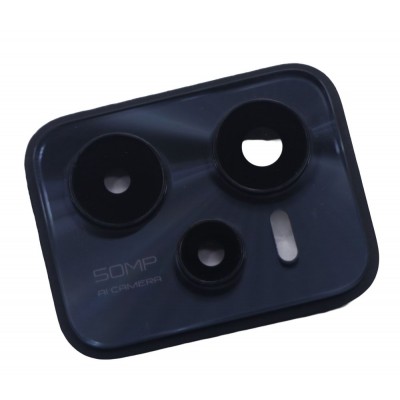 Camera Lens Glass With Frame For Realme C35 Black By - Maxbhi Com
