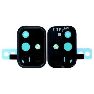 Camera Lens Glass With Frame For Samsung Galaxy A71 Black By - Maxbhi Com