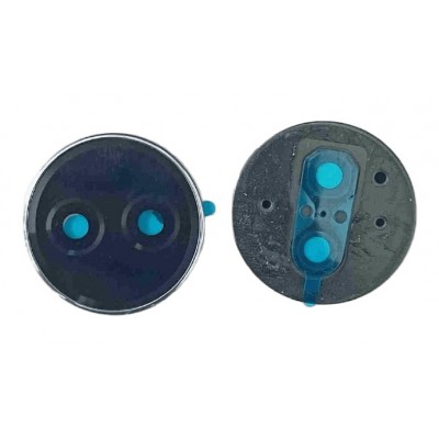 Camera Lens Glass With Frame For Vivo Y02 Black By - Maxbhi Com