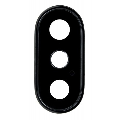 Camera Lens Glass With Frame For Apple Iphone X Black By - Maxbhi Com