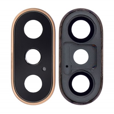 Camera Lens Glass with Frame for Apple iPhone XS Max Gold