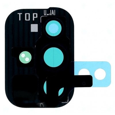 Camera Lens Glass With Frame For Samsung Galaxy A71 Black By - Maxbhi Com