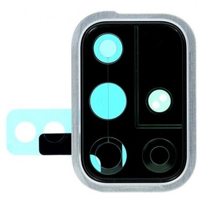 Camera Lens Glass With Frame For Samsung Galaxy A71 Silver By - Maxbhi Com