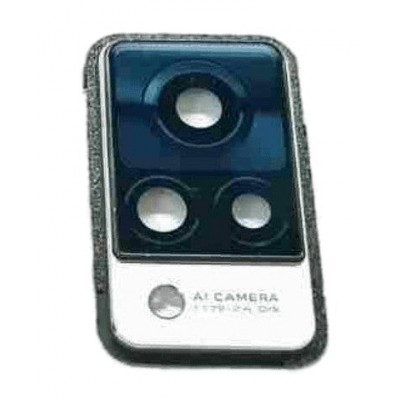 Camera Lens Glass With Frame For Vivo V21 5g White By - Maxbhi Com