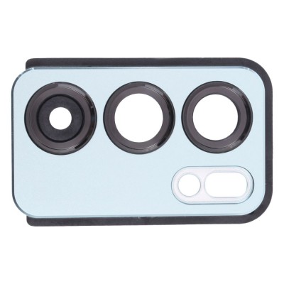 Camera Lens Glass With Frame For Oppo Reno6 White By - Maxbhi Com
