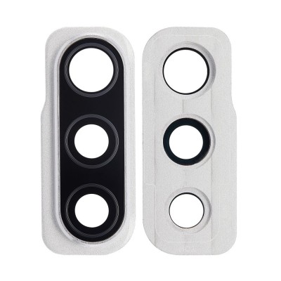 Camera Lens Glass With Frame For Samsung Galaxy A50s White By - Maxbhi Com