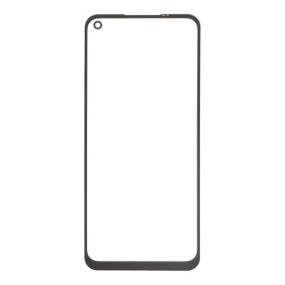 Replacement Front Glass For Realme Narzo 30 5g Black By - Maxbhi Com