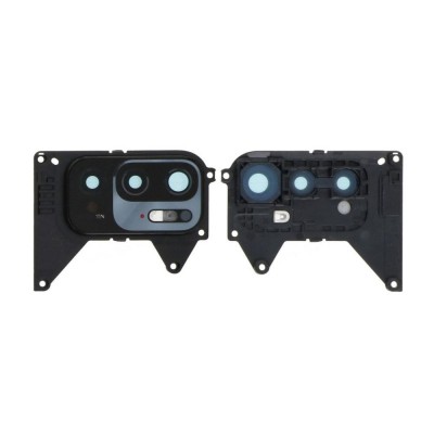 Camera Lens Glass with Frame for Xiaomi Redmi Note 10 5G Black