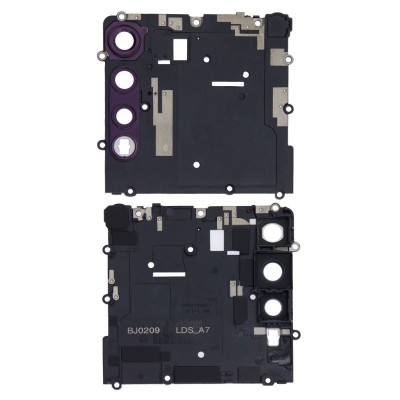 Camera Lens Glass With Frame For Motorola Edge Magenta By - Maxbhi Com