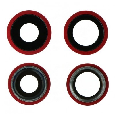 Camera Lens Glass with Frame for Apple iPhone 11 Red