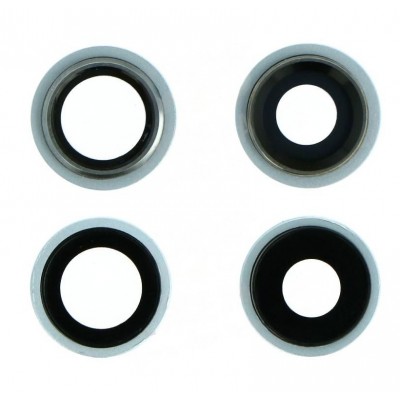 Camera Lens Glass with Frame for Apple iPhone 11 White