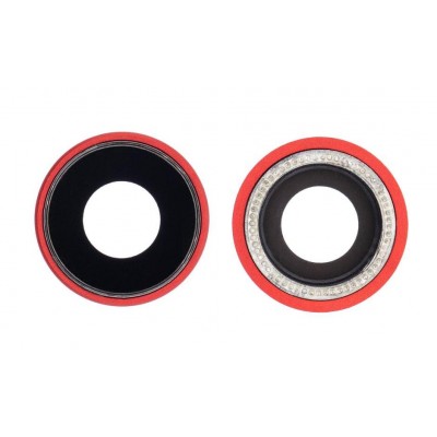 Camera Lens Glass with Frame for Apple iPhone XR Red