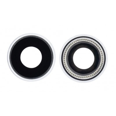 Camera Lens Glass with Frame for Apple iPhone XR White