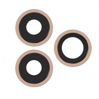 Camera Lens Glass with Frame for Apple iPhone 11 Pro Gold
