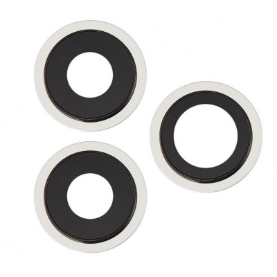 Camera Lens Glass with Frame for Apple iPhone 11 Pro Silver