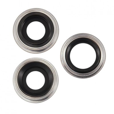 Camera Lens Glass with Frame for Apple iPhone 11 Pro Max Silver