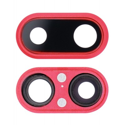 Camera Lens Glass with Frame for Apple iPhone 8 Plus Red