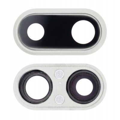 Camera Lens Glass with Frame for Apple iPhone 8 Plus White