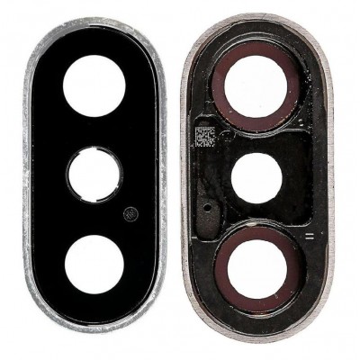 Camera Lens Glass with Frame for Apple iPhone X 256GB Silver