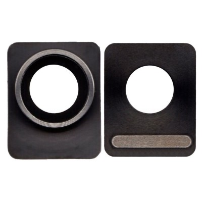Camera Lens Glass with Frame for Apple iPhone 4s Black