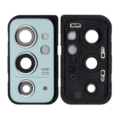 Camera Lens Glass With Frame For Oneplus 9rt 5g Blue By - Maxbhi Com