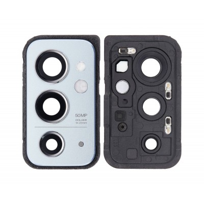 Camera Lens Glass With Frame For Oneplus 9rt 5g Silver By - Maxbhi Com