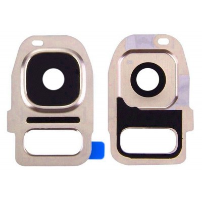Camera Lens Glass With Frame For Samsung Galaxy S7 Edge Gold By - Maxbhi Com