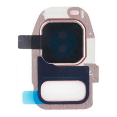 Camera Lens Glass With Frame For Samsung Galaxy S7 Pink Gold By - Maxbhi Com